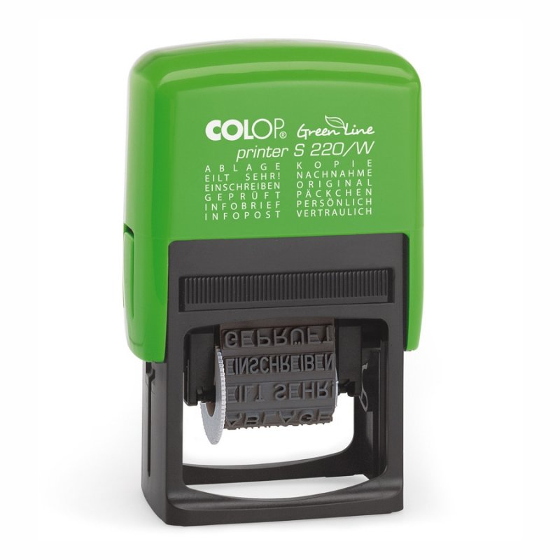 Colop Printer S220/W Green Line Wortbandstempel - 12 Textbänder